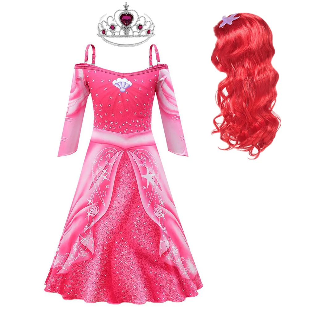 Детское платье Русалочки Ариэль нарядный костюм принцессы на Хэллоуин для