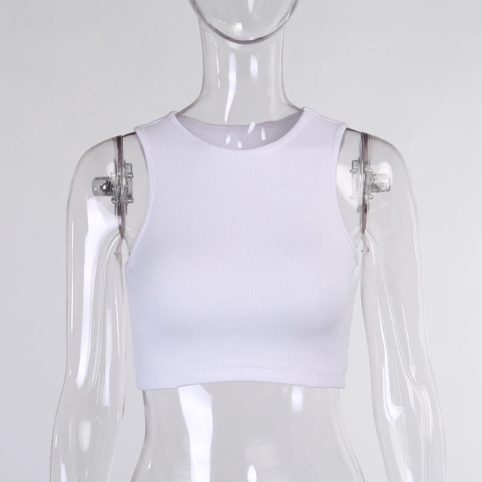 

Women's Threaded Solid Colors Simples Fashion Sexy Button Down Tank Tops