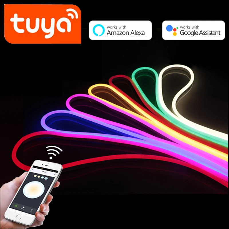 

Светодиодная лента Tuya Smart Life с приложением, водонепроницаемое украшение с дистанционным управлением голосом и Wi-Fi для гостиной, телевизора, ...