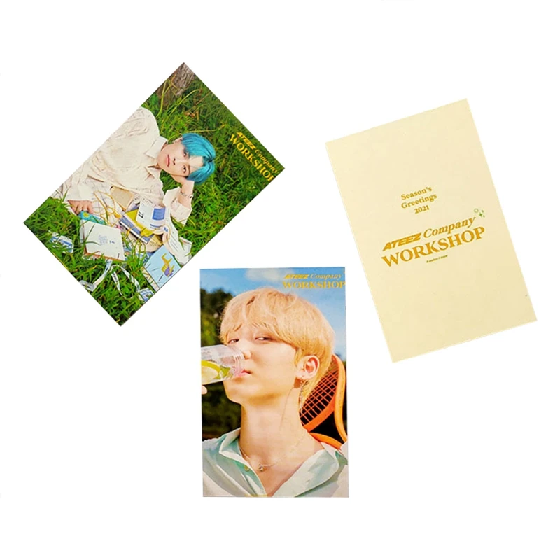 

9PCS/Set Kpop Photocard Postcard 2021 SEASON'S GREETINGS Photo Card HD Printed Lomo Cards For Fans