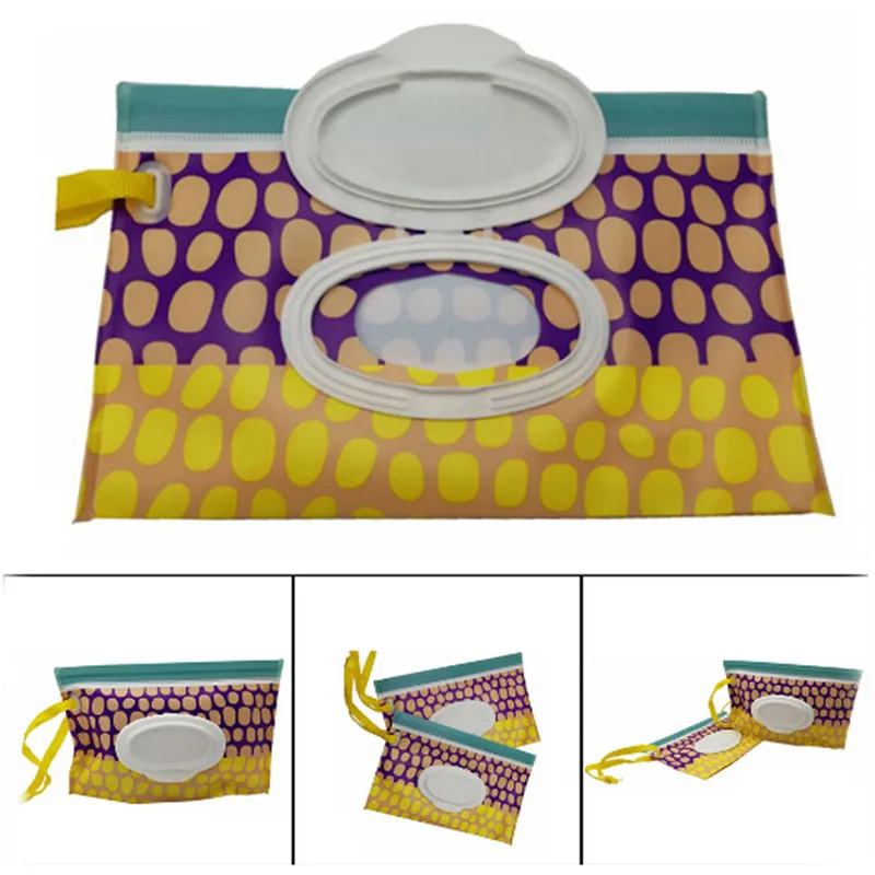 

Travel Wet Wipes Bag Portable Wipes Cover Container Baby Wet Wipes Reusable Case Skin Care Travel Wipes Bag