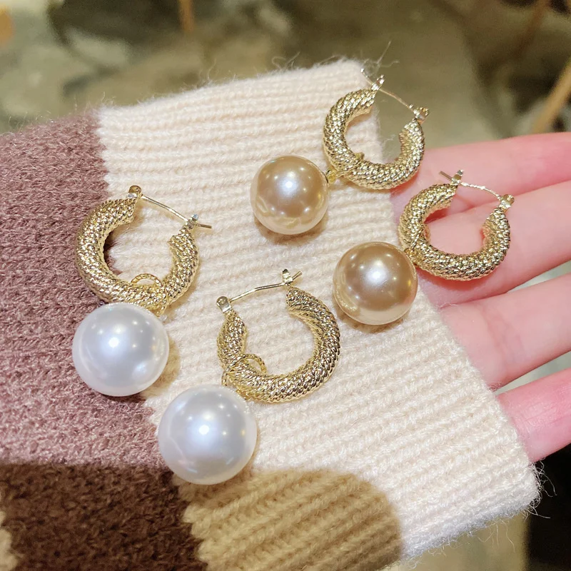 Крупные дизайнерские металлические женские серьги-гвоздики для пожилых женщин