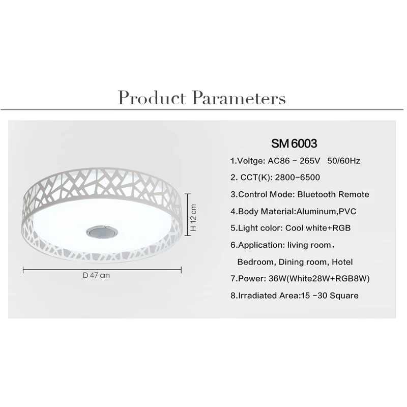 Потолочные светильники для гостиной потолочные со светодиодным креплением bluetooth