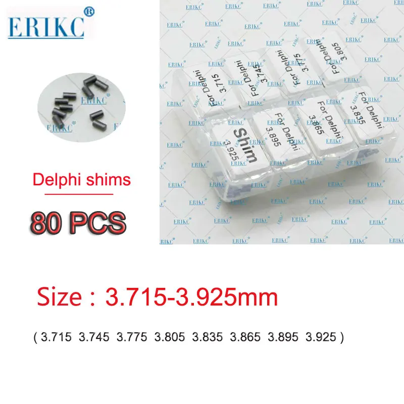 

ERIKC 80pcs Common Rail Injector Adjusting Washer For Delphi 3.715-3.925mm