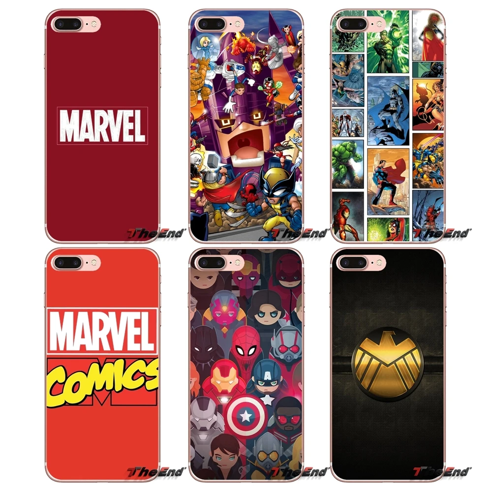 Для Samsung Galaxy J1 J2 J3 J5 J7 A3 A5 A7 2015 2016 2017 J330 J530 J730 Marvel Comics &quotмягкие прозрачные