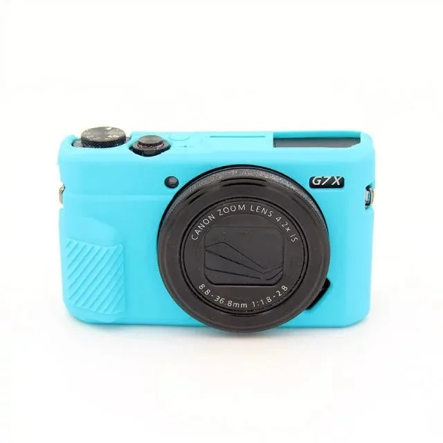 Симпатичный силиконовый чехол для видеокамеры Canon G7XII G7X mark 2 G7X II G7X III G7X3 G7X Mark 3 резиновый чехол для камеры - Цвет: Blue