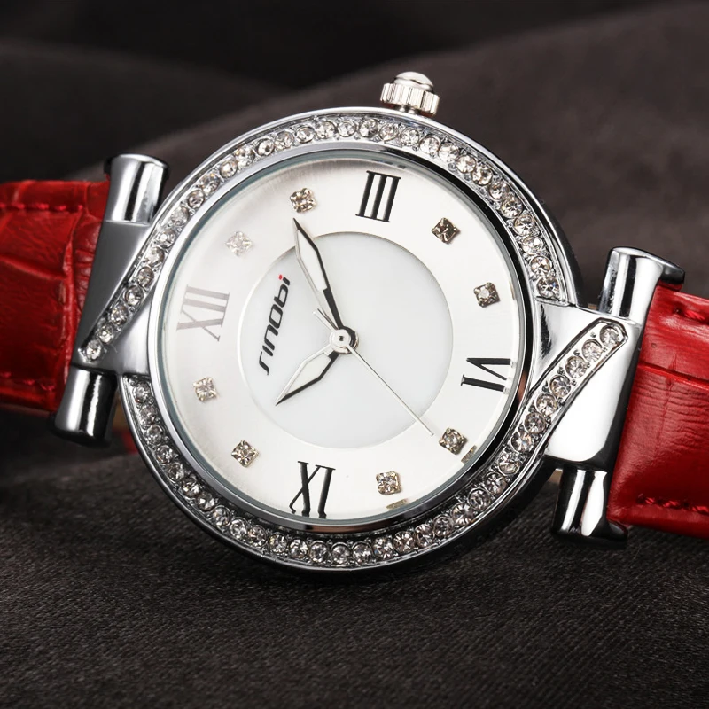 

Fashion colors SINOBI Fashion Brand relogio Luxury Women's Casual watches waterproof watch women fashion Dress Rhinestone watch