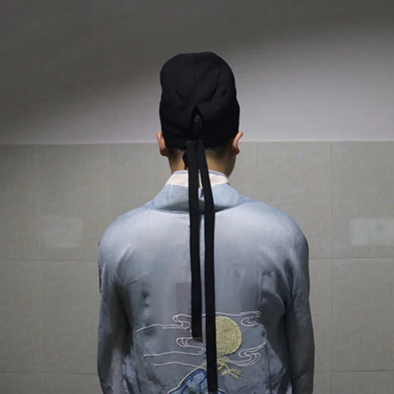 

Головной убор Мужской, в традиционном китайском стиле, в стиле ханьфу, ретро, шапка ученого, самурая, для косплея, Восточный, головной убор, черные шапки, сценический реквизит