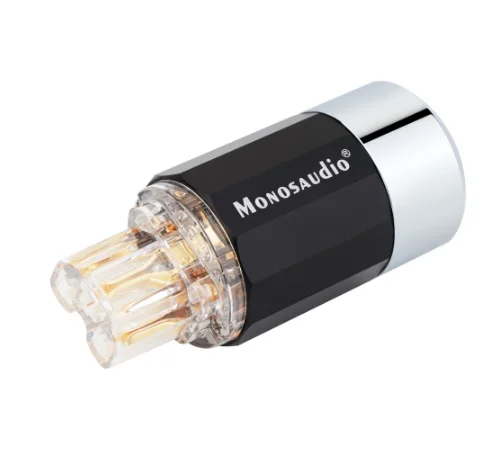

Monosaudio E109G/F109G 99.99% Pure Copper EU Plug Type Schuko Power Plug Pure Copper Eu version Power Connector HIFI Power cable