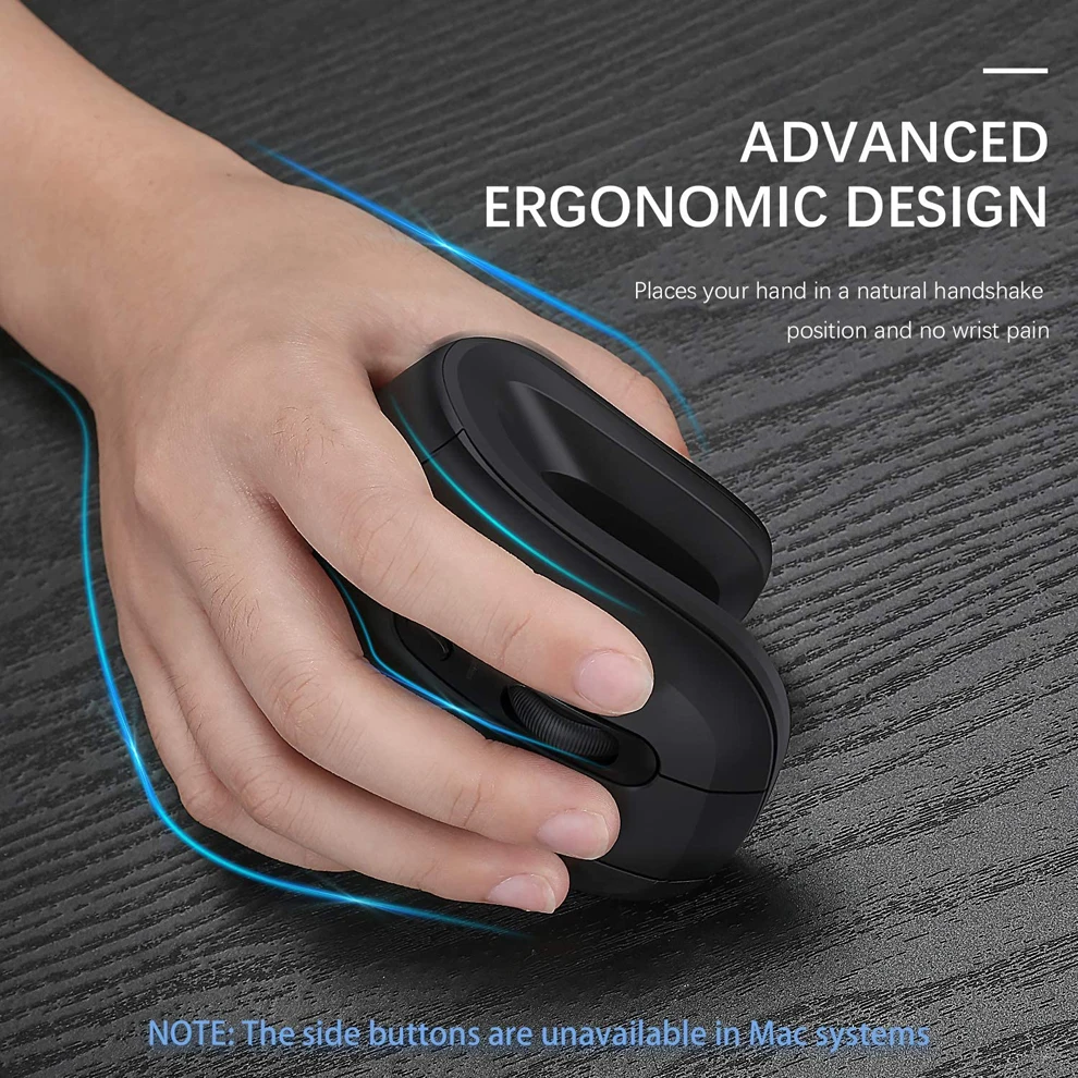 seenda vertical wireless mouse bluetooth usb dual mode mouse ergonomic slient design gaming mice 2400dpi adjustable for laptop free global shipping