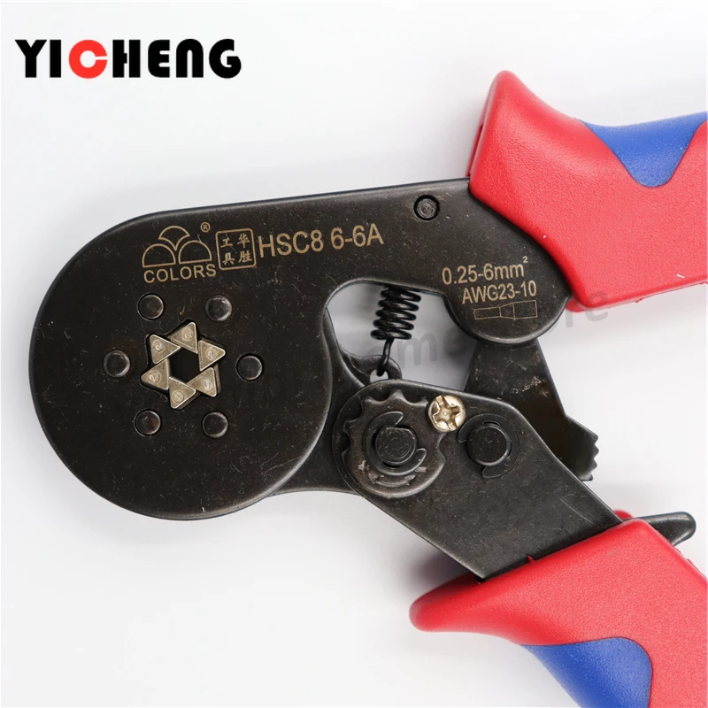 Плоскогубцы для обжима проводов HSC8 6-6, плоскогубцы для обжима электрических труб, соединительная коробка, щипцы для зачистки проводов HSC8 6-6 0,25-6 мм2