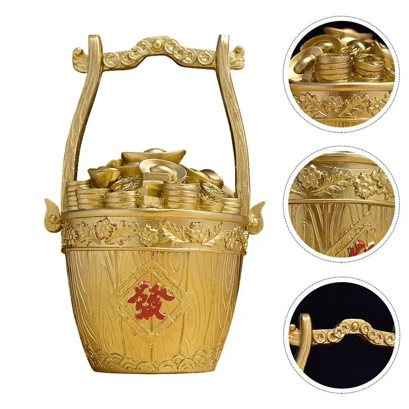 

1pc Resin Ornament Treasure Bowl Decoration Treasure Bowl Ornament for Gift Office