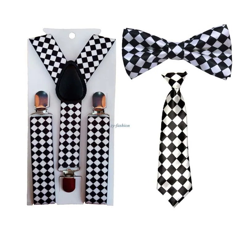 3 шт. Детские эластичные подтяжки с галстуком-бабочкой | Аксессуары для одежды