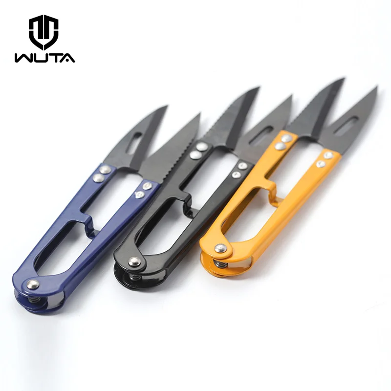 WUTA 1 шт. Новые разноцветные канцелярские принадлежности ножницы-кусачки u-образные кусачки стальные высококачественные декоративные ножницы профессиональный портной