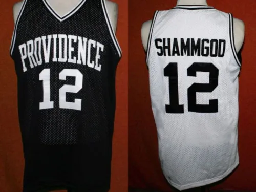 

#12 God Shammgod Providence Black White Basketball Jersey Mens Stitched Custom Any Number Name