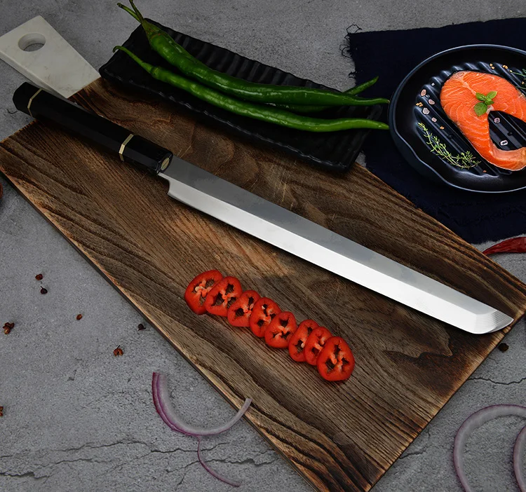 Нож для суши из дамасской стали 34 слоя 11 5 дюйма|Кухонные ножи| |