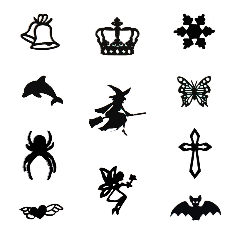 Черная Смешанная Хэллоуин форма четыре лилии Тыква Лицо Ведьма паук сетка черная