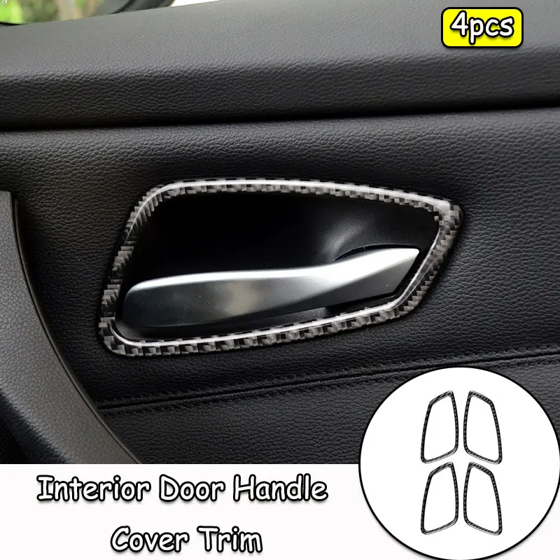 Углеродное волокно автомобиля накладка на внутреннюю дверную ручку обшивки