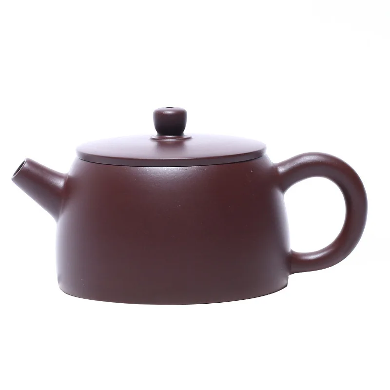 

Yixing Huanglong Mountain Purple And Zhu Mud Teapot Full Manual Well Fence Dark-red Enameled Pottery Teapot 190 Milliliter
