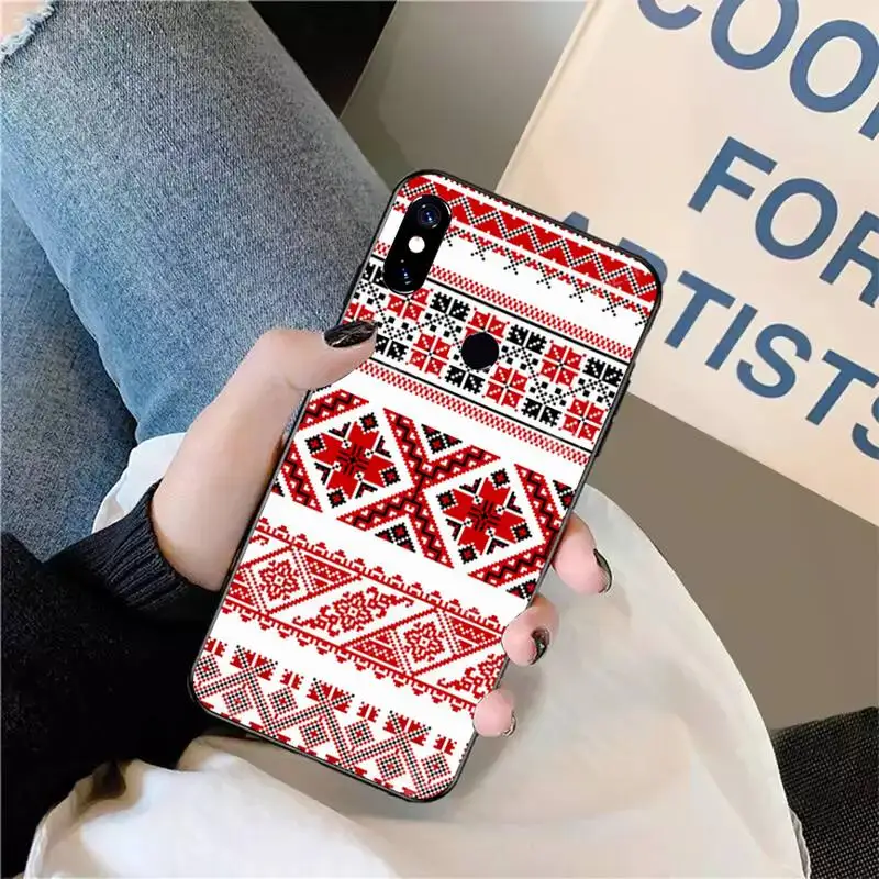 

Large Ukrainian art ethnic decorative pattern Phone Case For Xiaomi Redmi note 7 8 9 t max3 s 10 pro lite coque shell cover