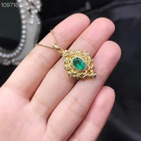 natural emerald pendant for young girl 57mm genuine emerald silver pendant 925 silver emerald jewelry