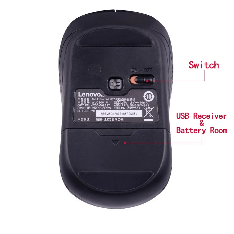 lenovo thinkpad wlm200 wireless silent mouse laptop pc office home universal thinklife mouse free global shipping