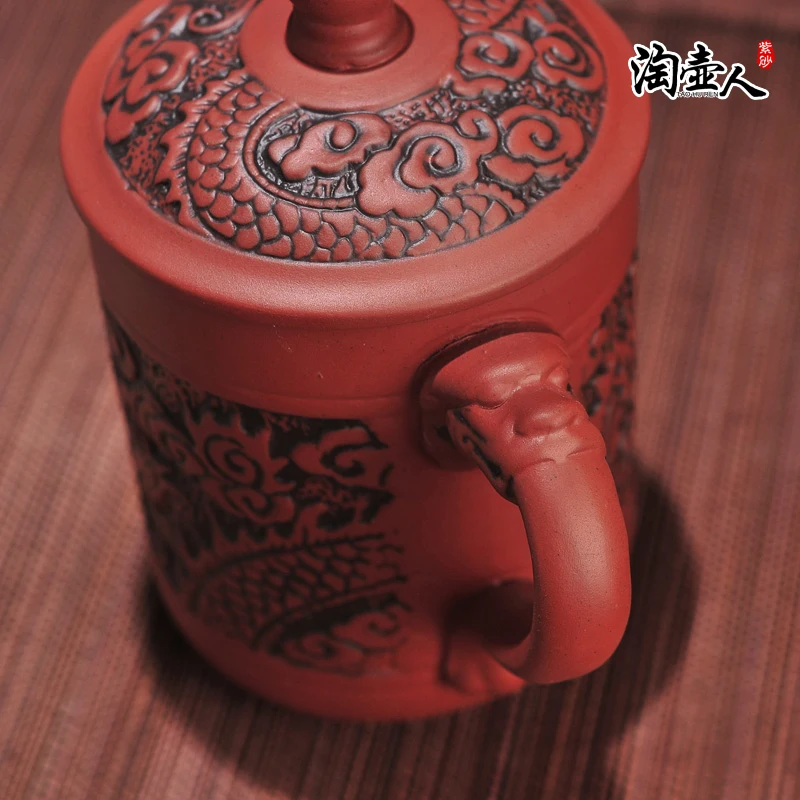 WHYOU 1 шт 420 мл Дракон Ретро чайные чашки Керамическая ручная роспись Tureen чайный