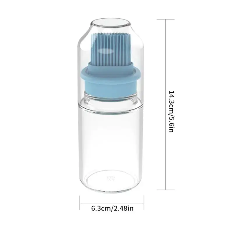 

Barbeque Oil Brush Bottle Grilling Roasting Oil Brush Bottle BBQ Grease Applying Silicone Tool, Blue