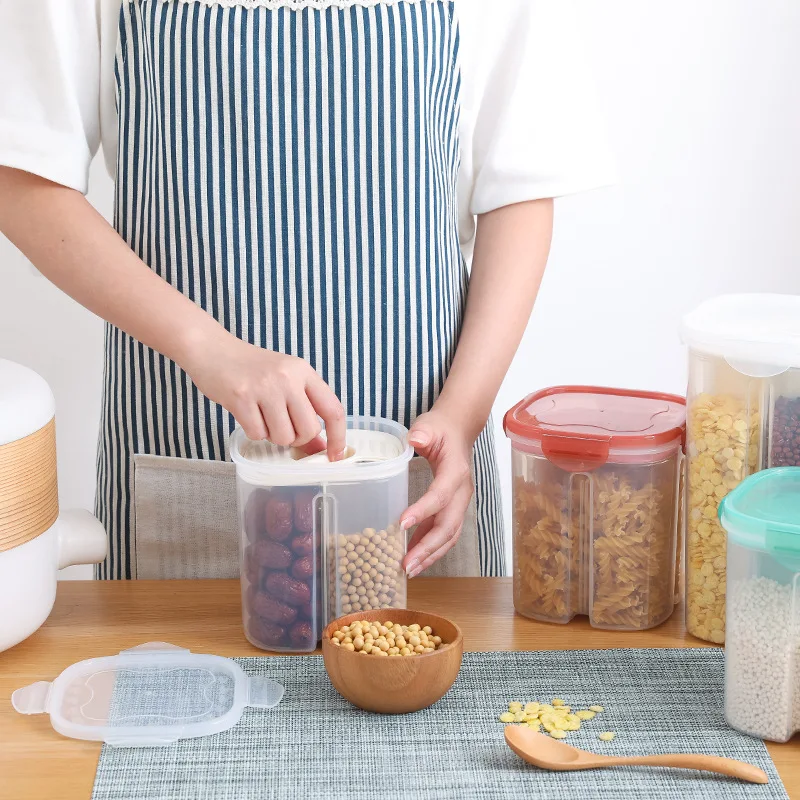 

Food Storage Containers Plastic Stackable Sealed Storage Box Transparent Large Capacity Food Canister Keep Fresh Container Jar