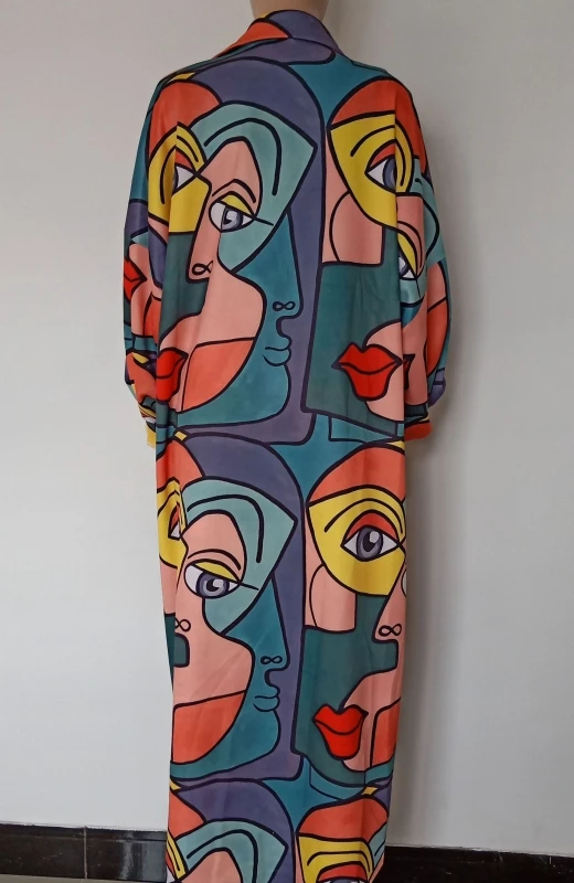 Комплект из 2 предметов для женщин Африканский комплект Новый эластичный Базен с