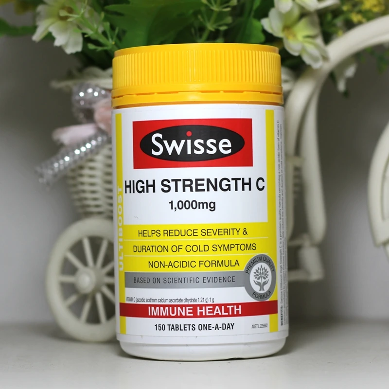 

Swisse HIGH STRENGTH Vitamin C VC 1000mg 150 Tablets for Colds Relief IMMUNITY Adults Health Supplements Antioxidant Skin Beauty