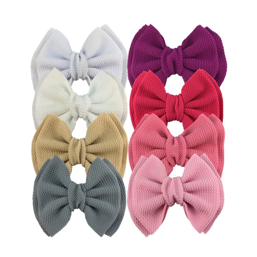 Big Hair Bows Hair Clips For Girls Solid Hairpin Kids Barrette Double Layer Knot Children Party Hairgrips Hair Accessories