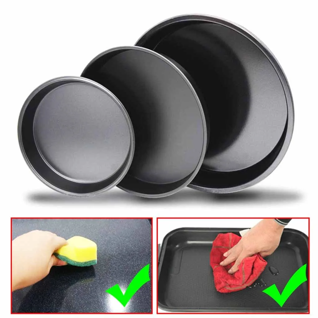 Антипригарная круглая сковорода для пиццы посуда выпечки антипригарная легко