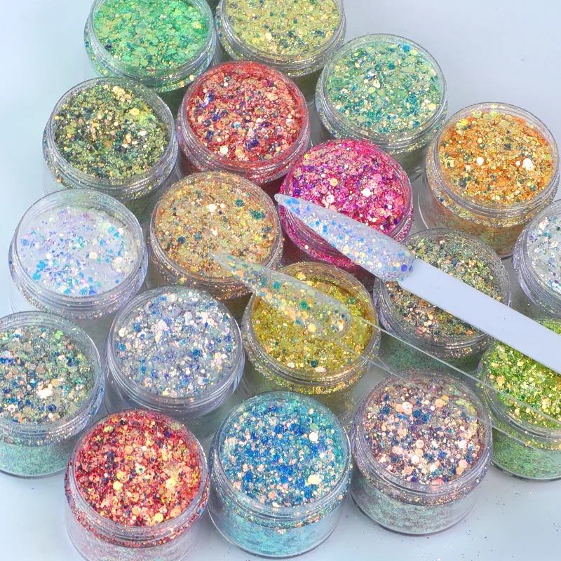 

Nail Holographic Glitter unique Glitter Powder Laser Chameleon Sparkling Acrylic Powder DIY Decorative Trim Art Accessories Nail