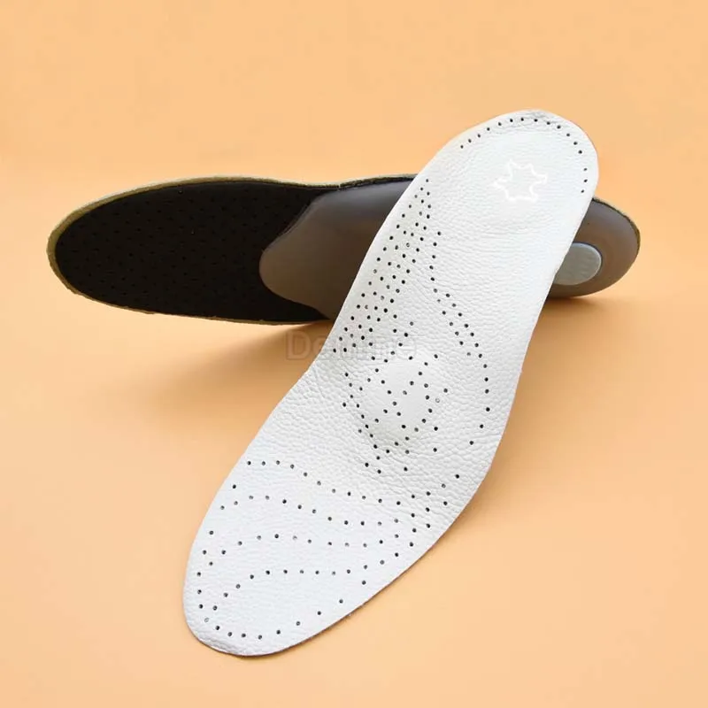 Кожаные удобные ортопедические стельки для обуви с плоской подошвой