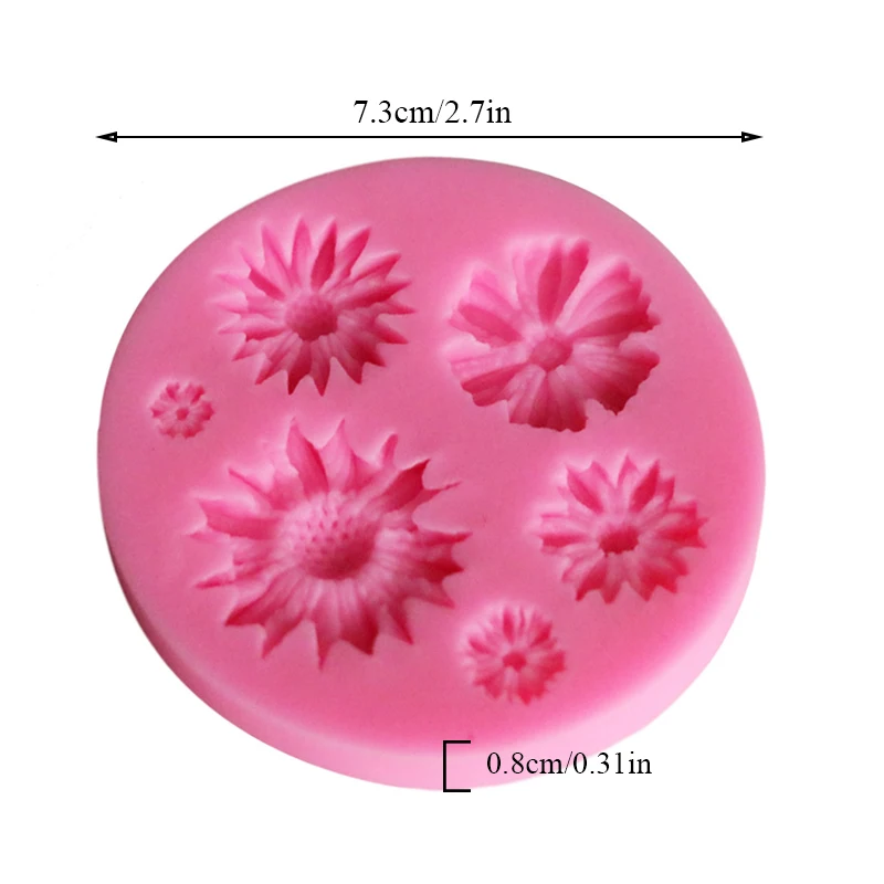 

Sugarcraft Cake Silicone Molds Chocolate Three-dimensional Beauty Fondant Craft Cake Decorator Solid Color Flower Silicone Molds