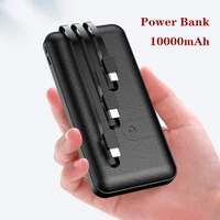 mobile power bank 10000mah full screen 3usb portable outdoor emergency fast charging external battery for samsung xiaomi iphone