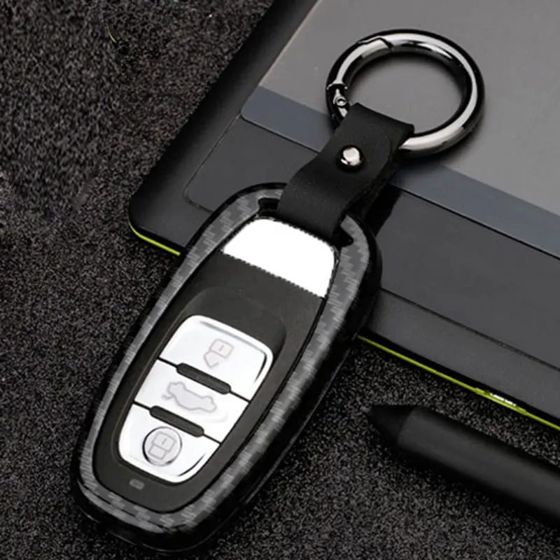 

Защитный чехол из цинкового сплава для Audi A4 4FA4 A4L A5 A6 A6L Q5 S5 S7, защитный чехол для стайлинга автомобиля, чехол для умного стайлинга ключей