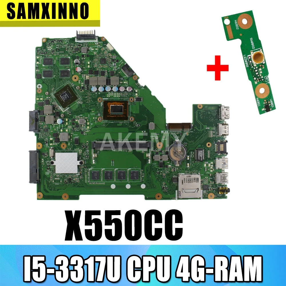 

Akemy X550CC Motherboard GT720M I5-3317U For Asus X550C X550CL X552C laptop Motherboard X550CC Mainboard X550CC Motherboard