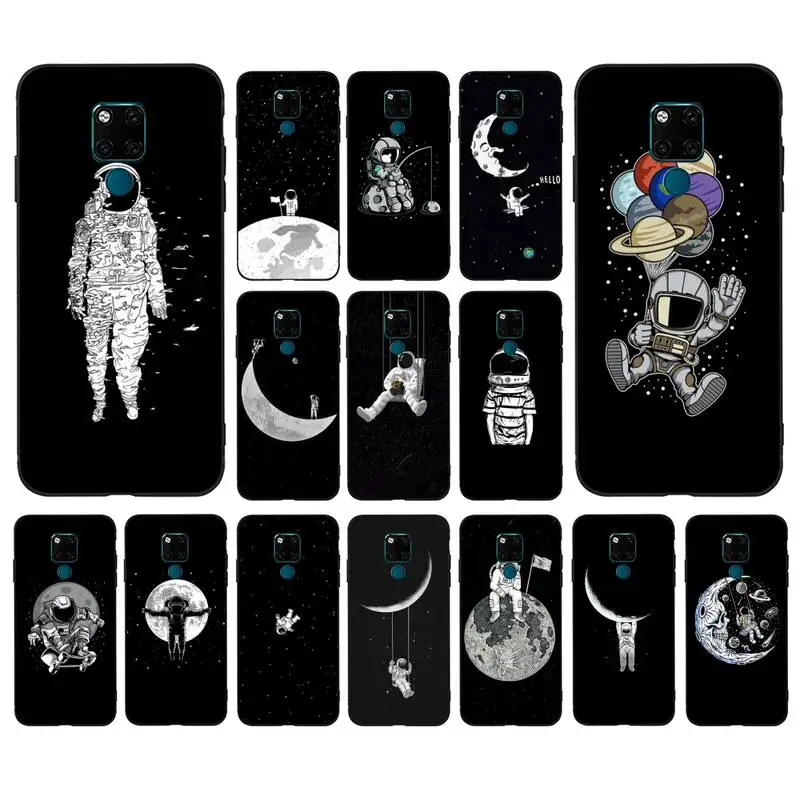 

MaiYaCa Space Moon Astronaut Phone Case for Huawei Mate 20 10 9 40 30 lite pro X Nova 2 3i 7se