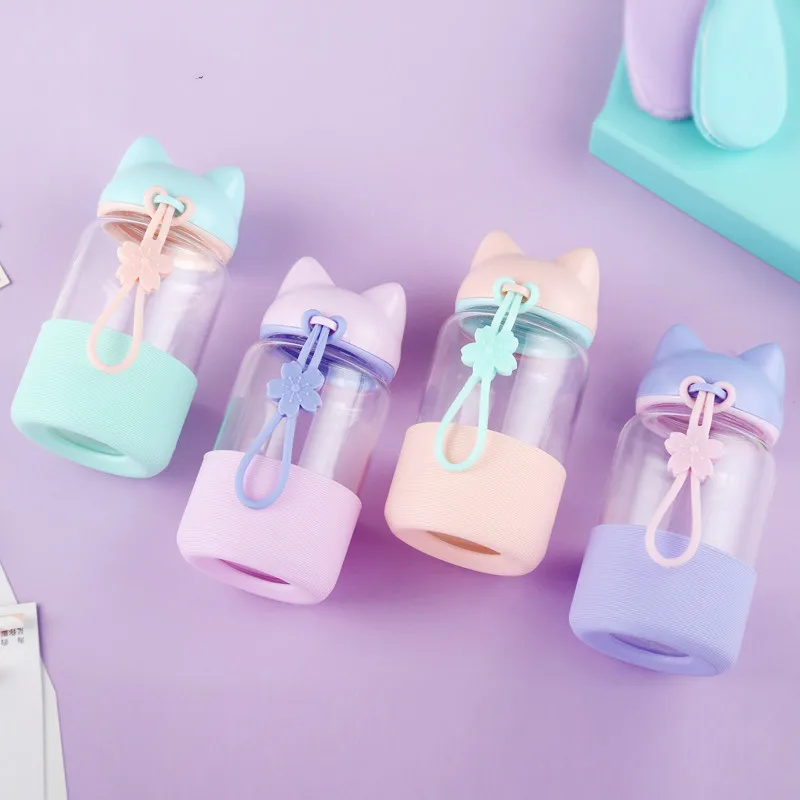 Бутылка для воды с крышкой и веревочным рукавом |