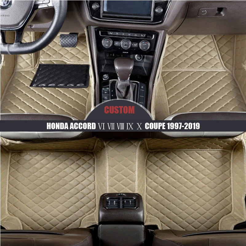 Автомобильные коврики под заказ для HONDA Accord 6 7 8 9 Coupe 1997 2014 2015 2016 2017 2018 2019