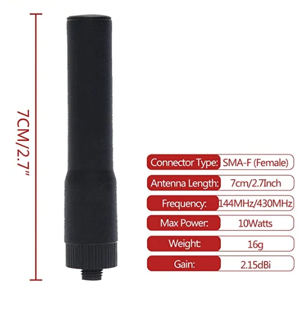 Kymate 2pcs RT20 Dual Band SMA-F 144MHz / 430MHz morbida Antenna per Kenwood BAOFENG uv5r PX777 TK3160 | Мобильные телефоны и