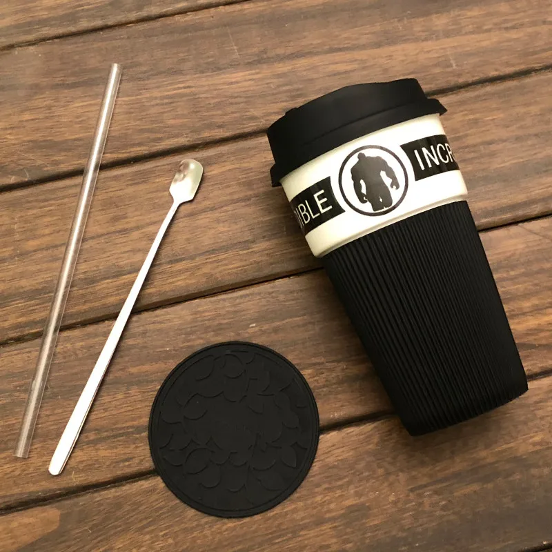 Креативная керамическая чашка 440 мл молока кружка для кофе мультфильм Пара