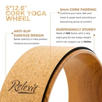 cork yoga wheel fitness eqiupment yoga circles massage roller gym workout back training tool for bodybuilding luxury yoga wheel