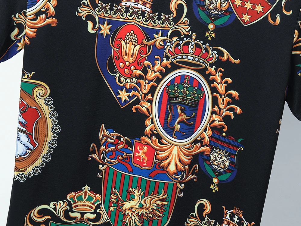 Футболка DUYOU мужская с надписью Royal Badge дизайнерская рубашка коротким рукавом топ
