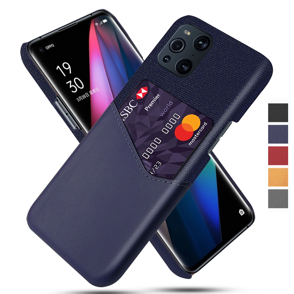 

Febric Card Holder Cover For OPPO Find X3 Pro Lite X3Neo Coque Cloth Texture Antiskid Case For Oppo Find X3 Neo Pro X3Lite Funda
