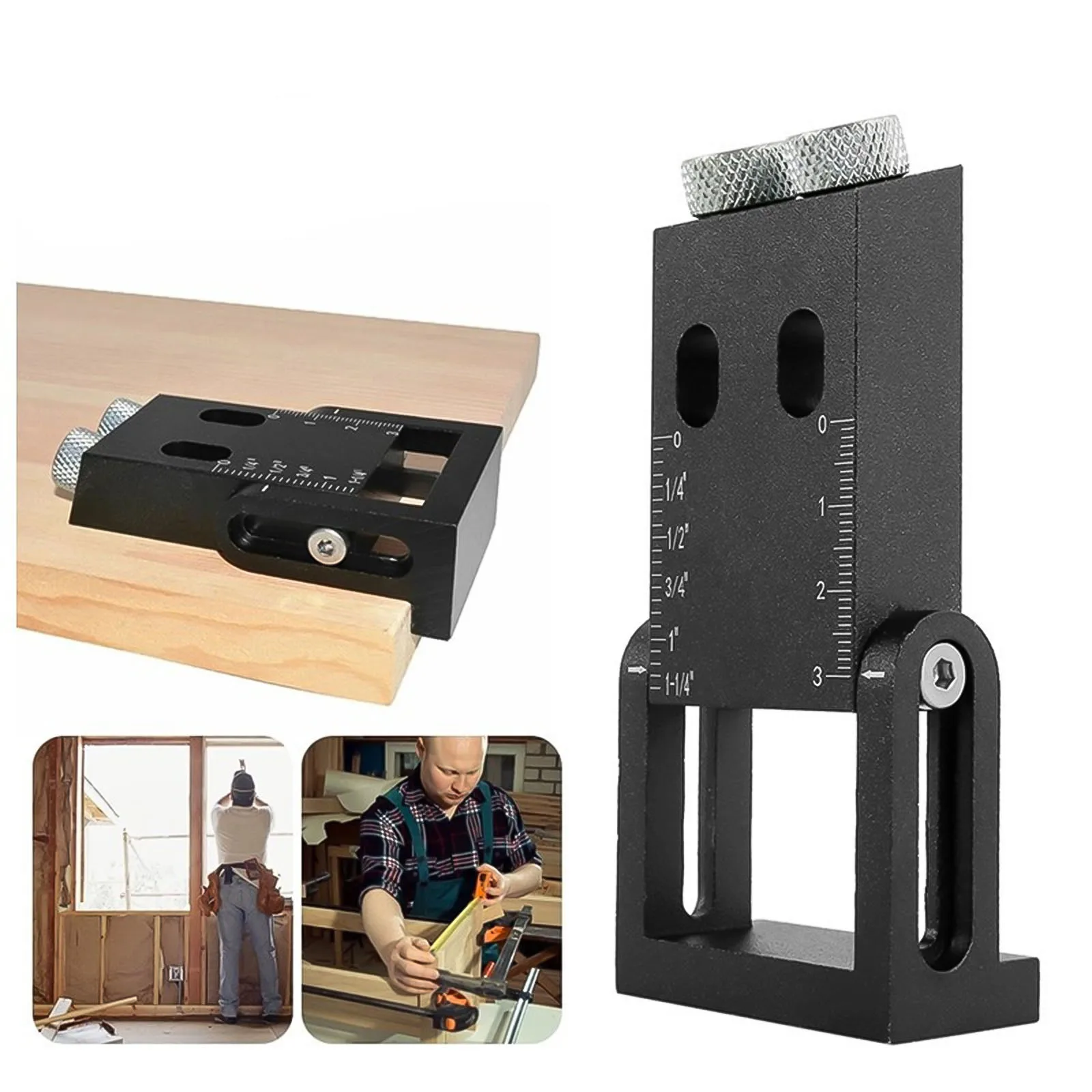 

Woodworking Guides Joint Angle Tool Pocket Hole Jig Positioner Aluminum 15 Degree Pocket Hole Screw Jig Kit Hand Power Tool