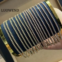 luowend 100 18k yellow gold bracelet 1 0ct real natural diamond bracelet fashion ins tennis bracelet fine jewelry customize