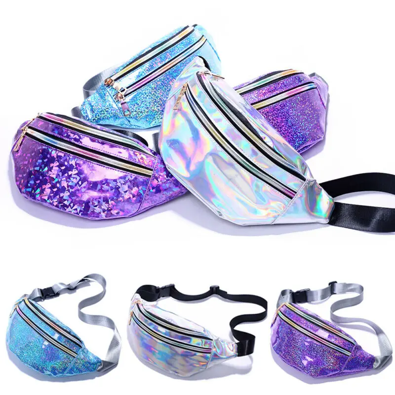 Поясная Сумка для женщин забавный кошелек с голографическим рисунком нагрудная